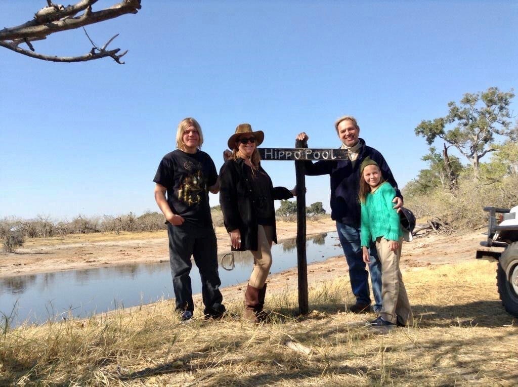 An Artisans of Safari family at Hippo Pool in Botswana