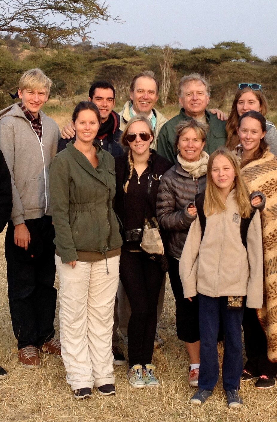 A multigenerational Artisans of Safari family traveling together