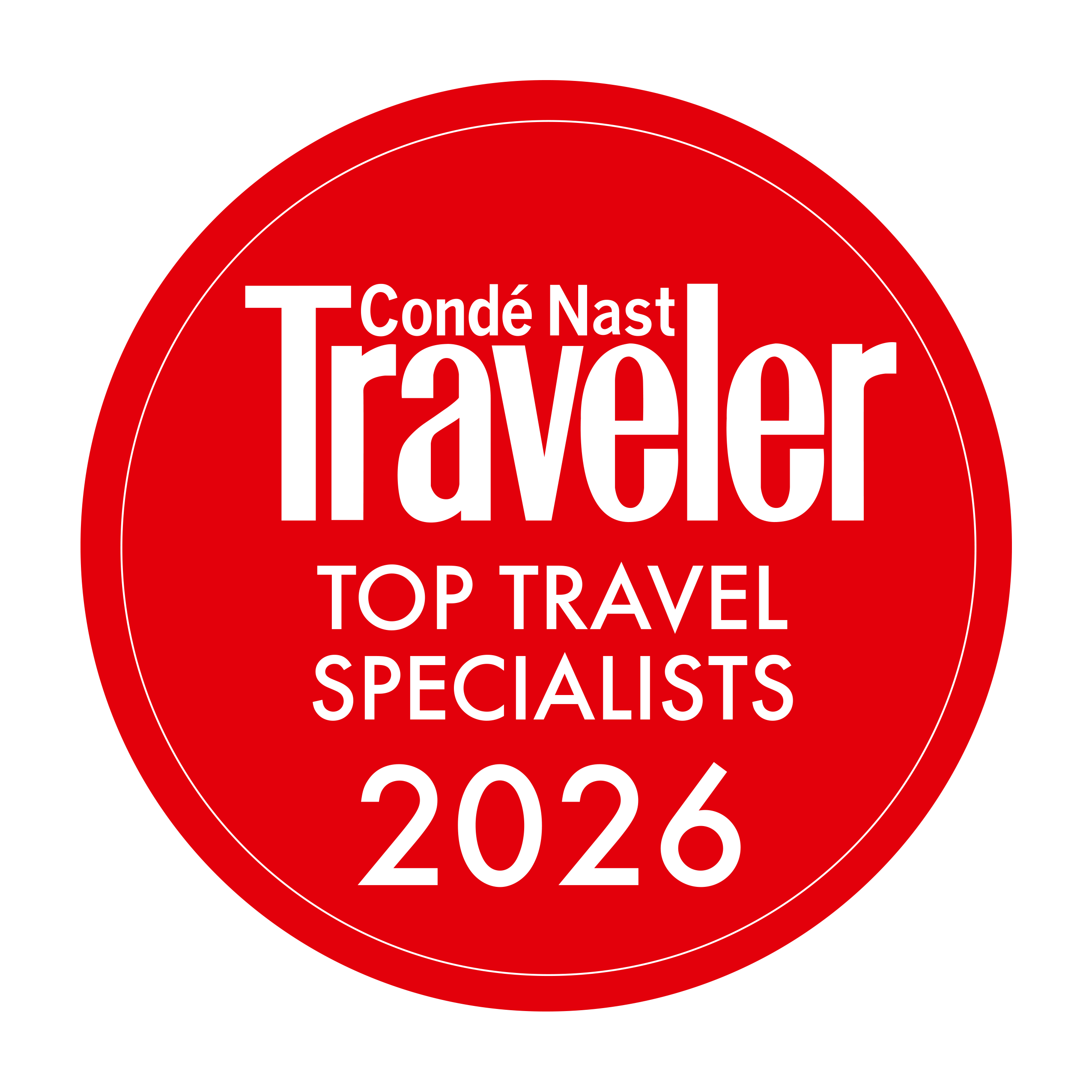 Condé Nast Traveler Top Travel Specialists 2026 logo